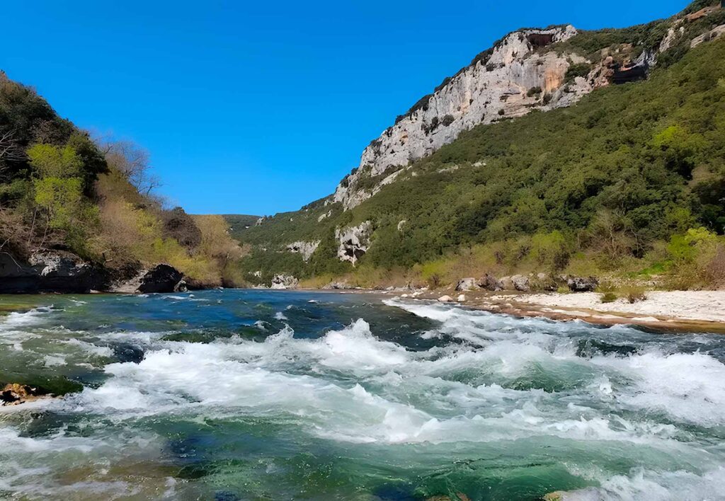 rapide dans la réserve des gorges de l'ardeche