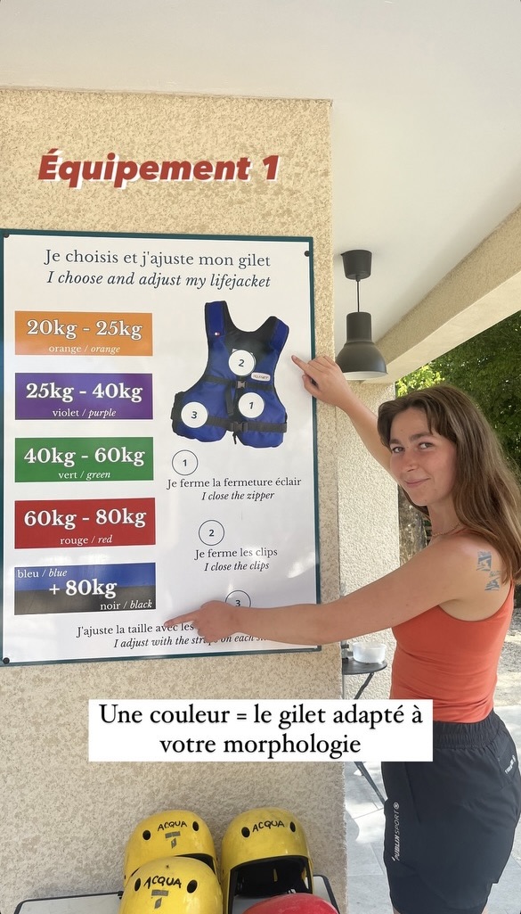 je récupère mon gilet de sauvetage